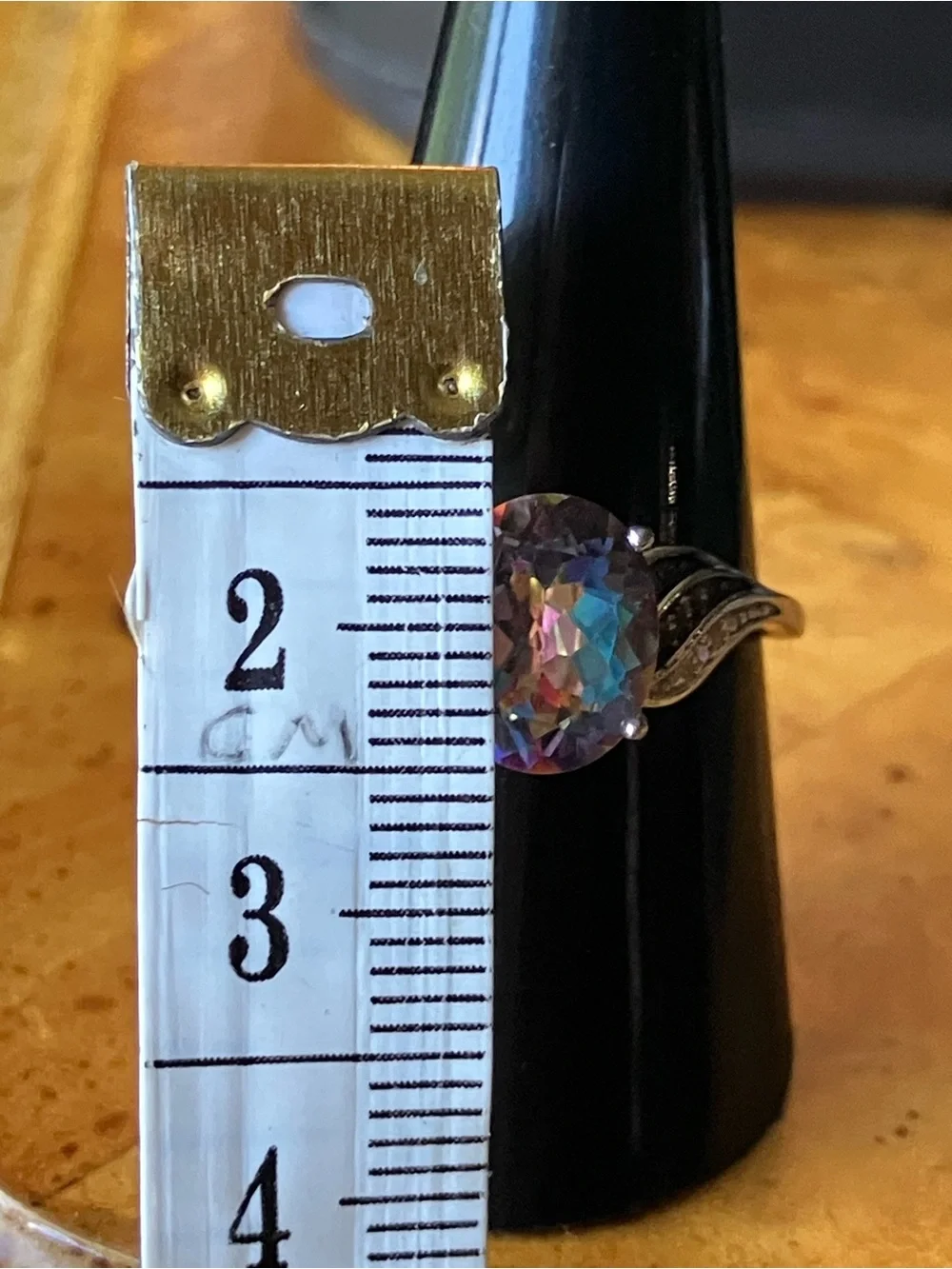 Northern Lights Quartz Diamond Ring Size 9
